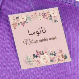 کراپ تیشرت آستین بلند زنانه ناتوسا مدل NT781-8 رنگ یاسی