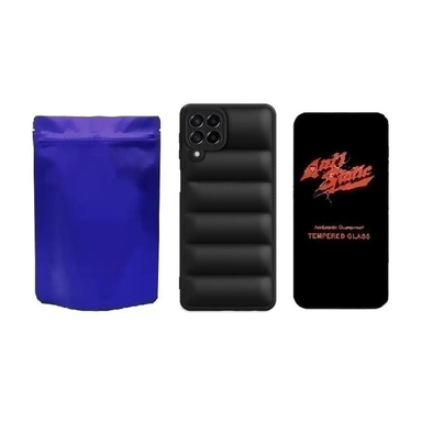 کاور گوشی موبایل مدل M-B PUFFER مناسب برای سامسونگ Galaxy A12 Nacho به همراه محافظ صفحه نمایش Anti Static