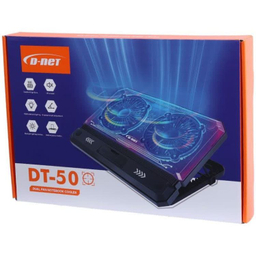 پایه خنک کننده لپ تاپ 2 فن RGB دی نت مدل DT-50
