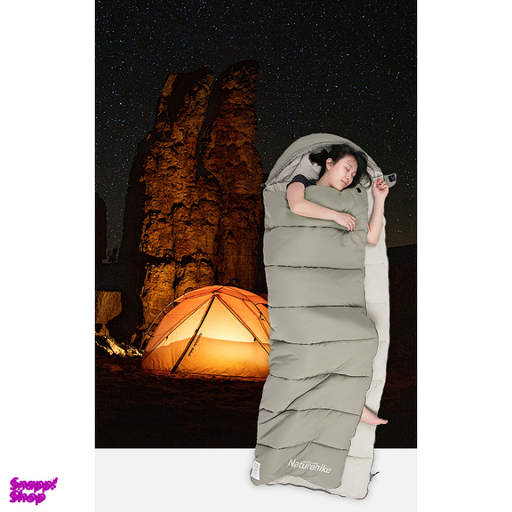 کيسه خواب 18- درجه نیچرهایک مدل Envelope W Hat Washable Cotton Sleeping Bag M400 کد MSD02