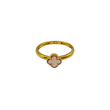 انگشتر طلا 18 عیار زنانه طرح ونکلیف کد R0006060