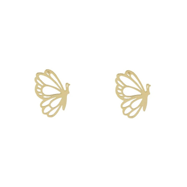 گوشواره میخی طلا 18 عیار زنانه وی وی گلد گالری مدل پروانه ای 32651009