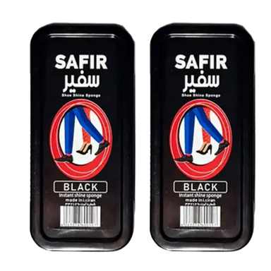 واکس کفش سفیر مدل BLK بسته 2 عددی