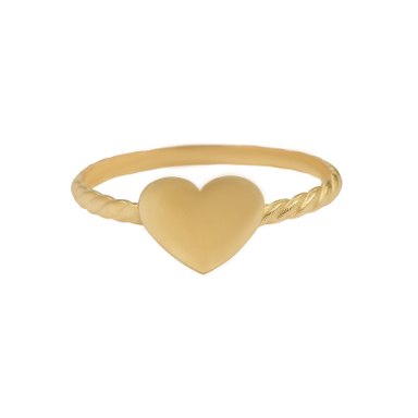 انگشتر طلا 18 عیار زنانه طلاجات مدل قلبی کد 1038 سایز 54