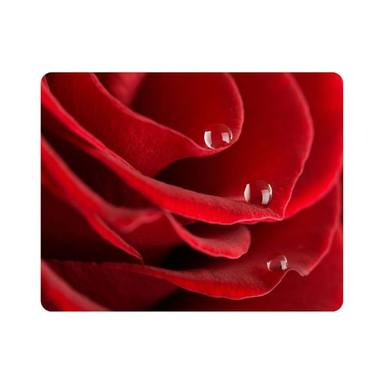 ماوس پد اطلس آبی طرح گل رز و قطره آب مدل T7250