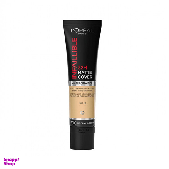 کرم پودر لورآل مدل Infaillible Matte Cover شماره 200 حجم 30 میلی لیتر