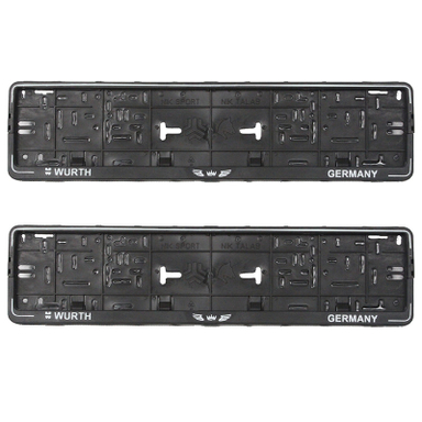 قاب پلاک خودرو مدل wurth white بسته دو عددی