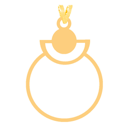 آویز گردنبند طلا 18 عیار زنانه کرابو مدل شکل هندسی Kr31578