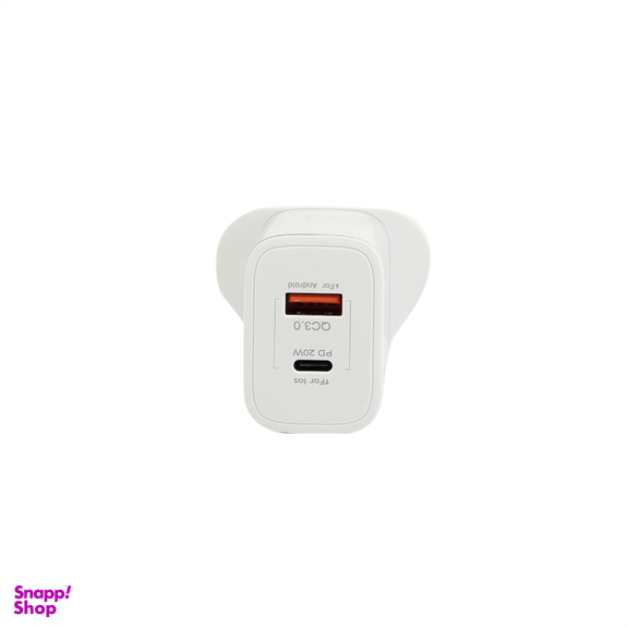 شارژر دیواری 20 وات جی بی کیو مدل HC-LP20 به همراه کابل Type-C به Lightning