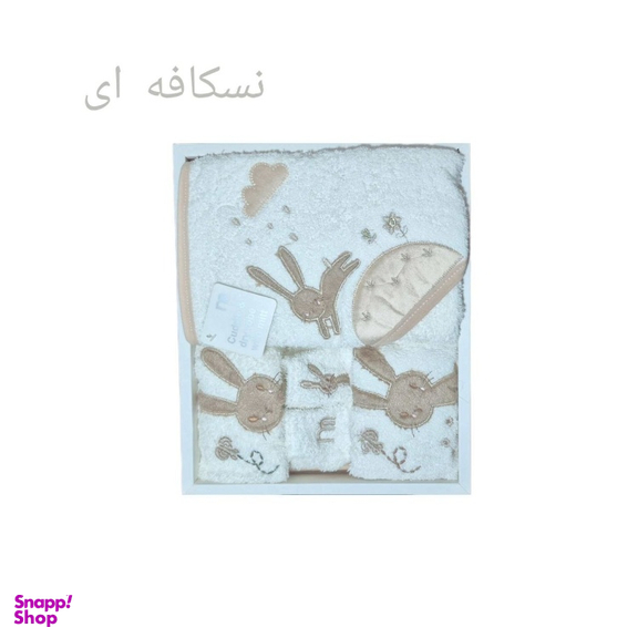 سرویس حوله مادرکر مدل خرگوش مجموعه ۴ عددی