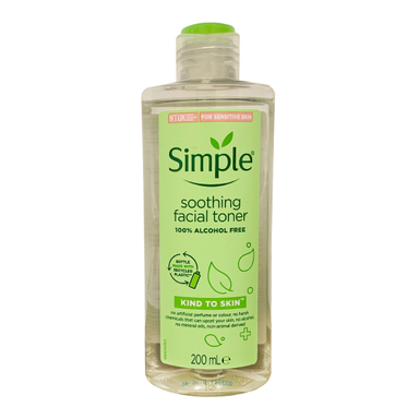 تونر پاک کننده صورت سیمپل مدل Soothing حجم 200 میلی لیتر