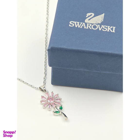گردنبند زنانه وای اس ایکس کریستال سواروسکی طرح گل کد swar