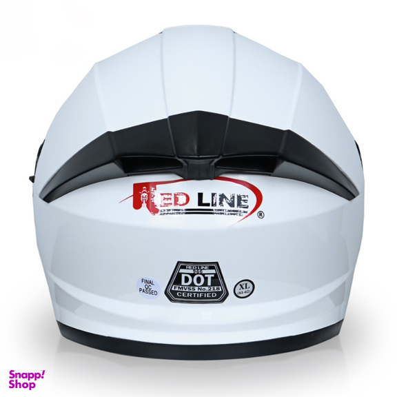 کلاه کاسکت ردلاین مدل 939 رنگ سفید براق به همراه کاور