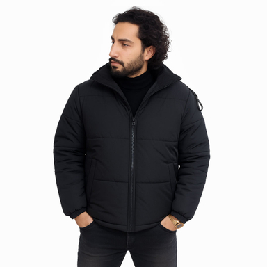 کاپشن مردانه مدل ضد آب کد 131 رنگ مشکی