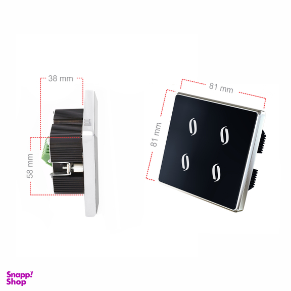 کلید لمسی چهارپل مایا مدل MT4EF12