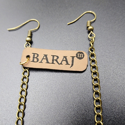 گوشواره زنانه باراج من مدل آویز زنجیر دار کریستالی کد GS-02