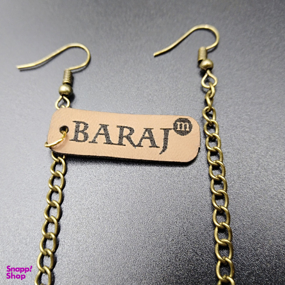 گوشواره زنانه باراج من مدل آویز زنجیر دار کریستالی کد GS-02