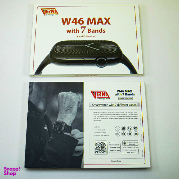 ساعت هوشمند ورنا مدل W46 Max به همراه 7 بند