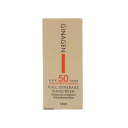 کرم ضد آفتاب ژیناژن مدل SPF 50 شماره 02 مناسب پوست خشک و نرمال حجم 50 میلی لیتر