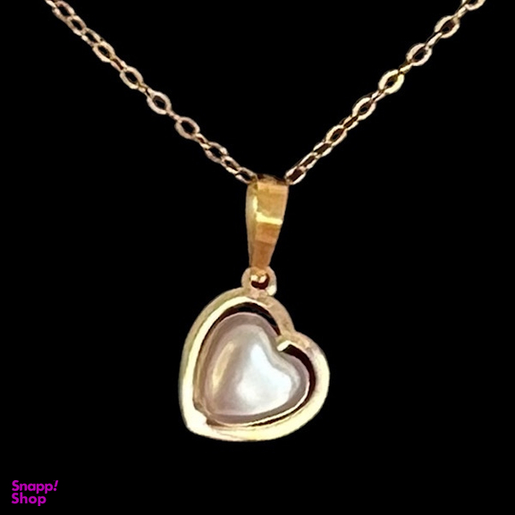 پلاک گردنبند طلا 18 عیار زنانه طرح قلب کد 00157