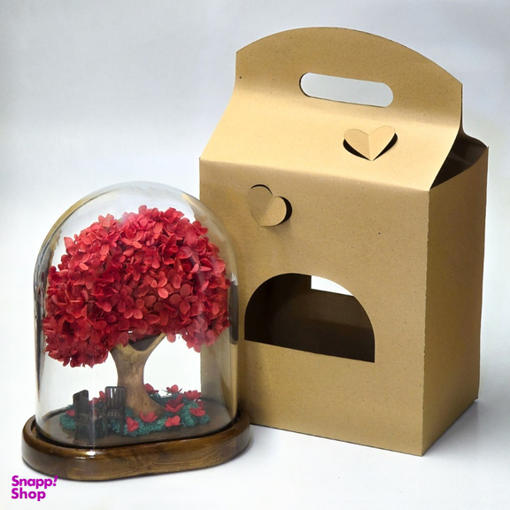 باکس درختچه گل هورتانزیا جاودان مدل آدونیس رز رنگ قرمز