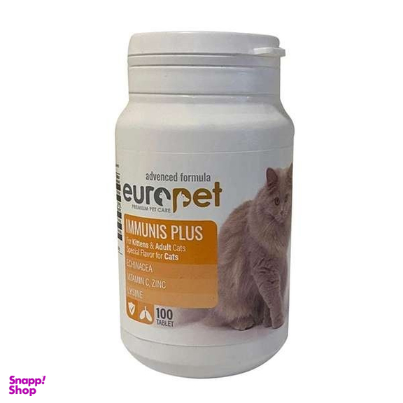 قرص مکمل تقويت سيستم ايمني گربه مدل Europet Immunis بسته 100 عددی