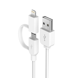 کابل دیتا دوکاره Lightning به MicroUSB دیویا مدل Smart 2in1 طول 1 متر