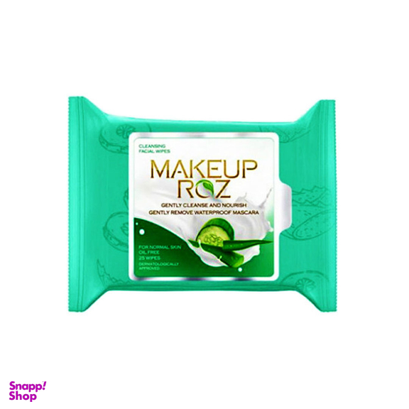 دستمال مرطوب میکاپ رز (Makeup Rose) مدل Aloevera بسته 25 عددی