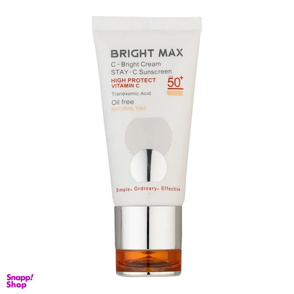 کرم ضد آفتاب رنگی برایت مکس SPF 50 مدل C-B ‌مناسب انواع پوست حجم 50 میلی‌لیتر