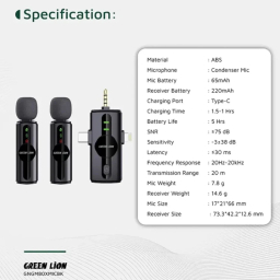 ست میکروفن بی سیم گرین لاین مدل GM-80X