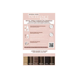 کیت رنگ مو بدون آمونیاک لورآل سری Excellence Creme شماره 7U پایه رنگ خرمایی نود