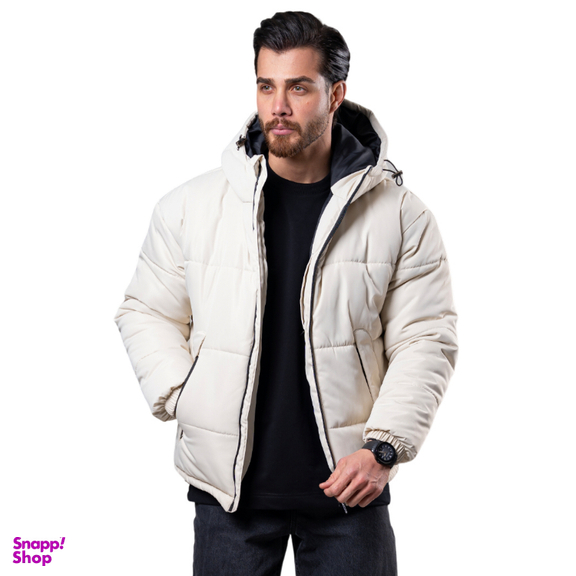 کاپشن مردانه مدل باکسی کد 2 رنگ استخوانی