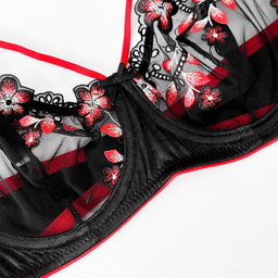 ست شورت و سوتین زنانه نوشه پوش مدل توری کد 88811