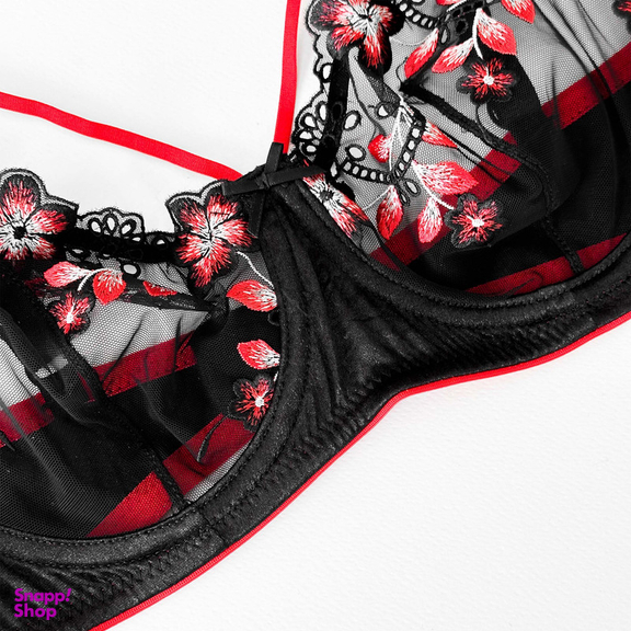 ست شورت و سوتین زنانه نوشه پوش مدل توری کد 88811