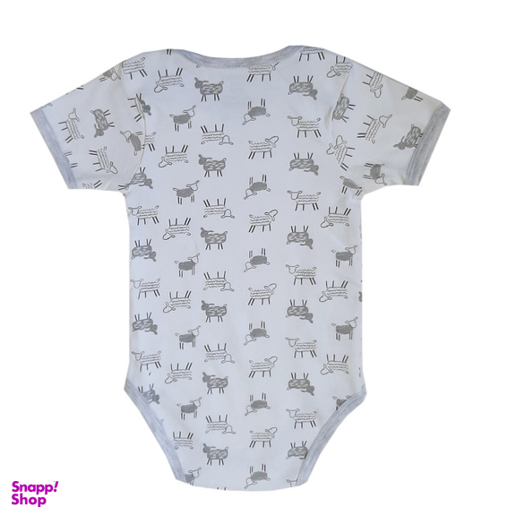 بادی آستین کوتاه نوزادی لاندنی مدل T-7002