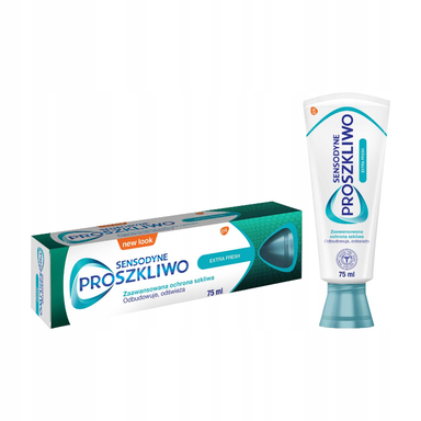 خمیر دندان سنسوداین مدل Proszkliwo Extra Fresh کد 3830029295326 حجم 75 میلی‌لیتر