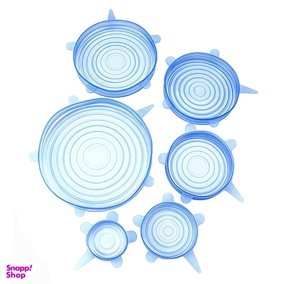 درپوش ظرف مدل سیلیکونی مجموعه ۶ عددی