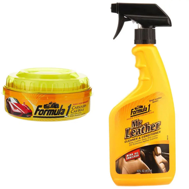 اسپری تمیزکننده و واکس فرمول وان مدل چرم Carnauba حجم 473 میلی لیتر