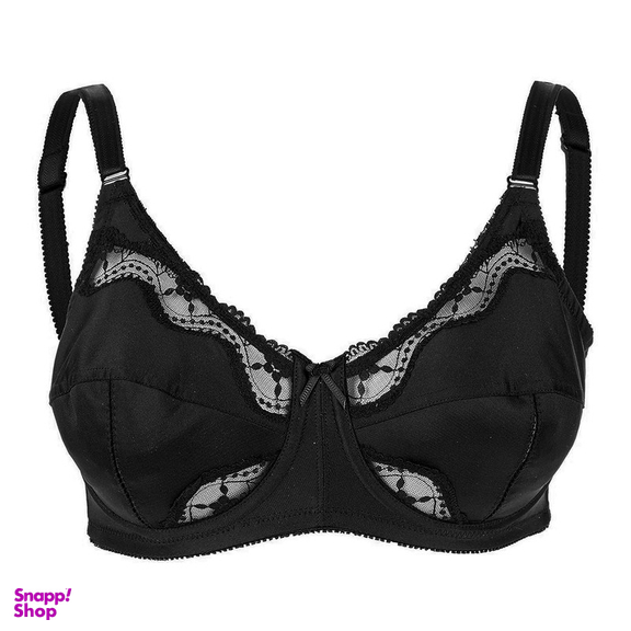 سوتین زنانه لین مدل فنردار کد 4680-602 رنگ  مشکی