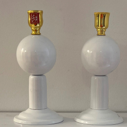شمعدان نورهام مدل POONY-WHITE مجموعه 2 عددی