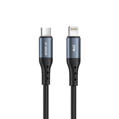 کابل دیتا Type-C به Lightning کی اف-سنیور کد KF Senior S89-C.IP طول 1.2 متر