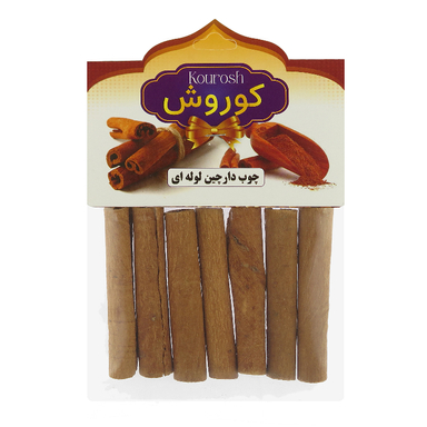 چوب دارچین لوله ای کوروش وزن 30 گرم