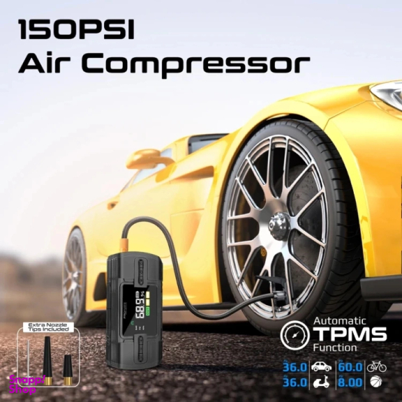 جامپ استارتر خودرو و پاوربانک پرومیت مدل PATROLPACK-3 ظرفیت 12000 میلی آمپر ساعت