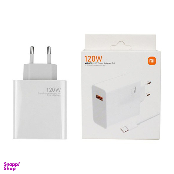 شارژر دیواری شیائومی مدل QC 120W کد 100877 به همراه کابل Type-C