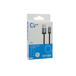 کابل شارژر USB به MicroUSB اکسیژن مدل LX22 طول 25 سانتی متر