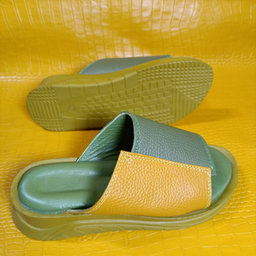 دمپایی روفرشی زنانه مدل آفتاب رنگ سبز زرد