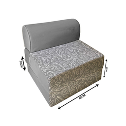 مبل تختخواب شو یک نفره نوپه هوم مدل تشک شو طرح برگ و گل کد M1122