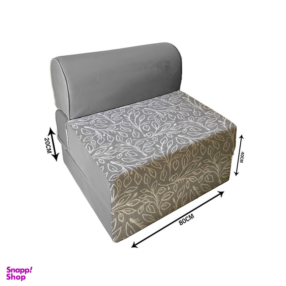 مبل تختخواب شو یک نفره نوپه هوم مدل تشک شو طرح برگ و گل کد M1122