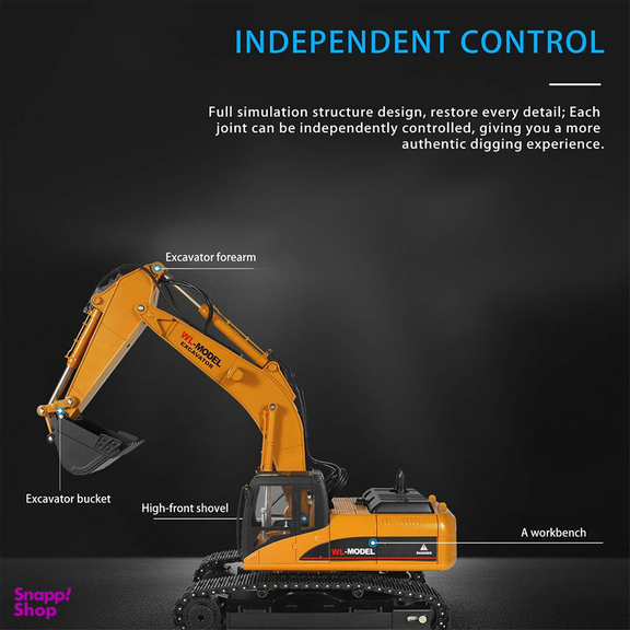ماشین بازی کنترلی دبلیو ال تویز مدل 16800 RC Excavator