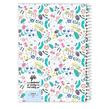 دفتر مشق 80 برگ مکث نوت طرح گل کد 9821